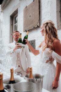 Brautpaar Sektempfang