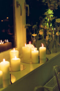 Kerzenlicht Hochzeitsdeko